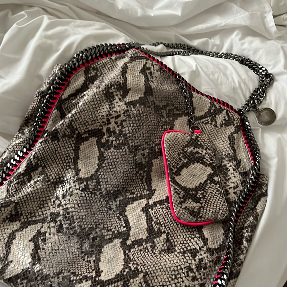 Stella McCartney Faux Leather Python pink bag